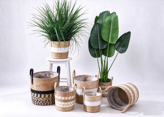 Decorative Custom Woven Cotton Rope Laundry Toys Candy Storage Fabric Container Wholesale Spa Gift Baskets Organizer
