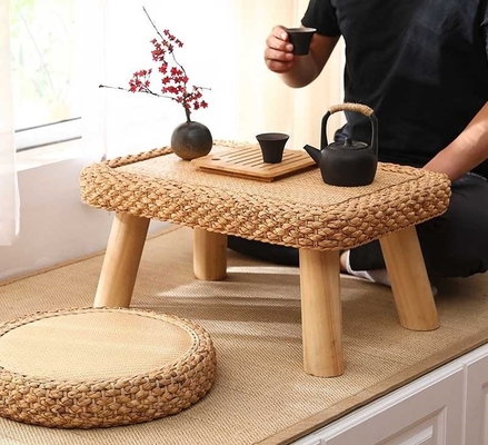 The cane makes up tatami tea table window table of the sitting room windows table