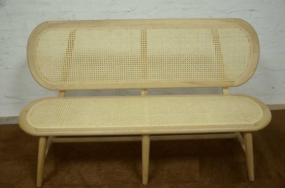 Luxury Cane Modern Bench Wooden Wicker Rattan Benches Outdoor Garden Sofa Chair