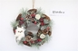 Wholesale Artificial Christmas Door Decoration Supplies Nature Pine Cone Large Christmas Wreath Garland Decor