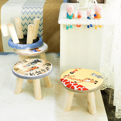 High Quality Modern Style Wooden Stools Cute Animal Shape Small Chair Solid Wood Household Fashion Shoe Stools