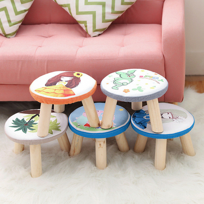 High Quality Modern Style Wooden Stools Cute Animal Shape Small Chair Solid Wood Household Fashion Shoe Stools