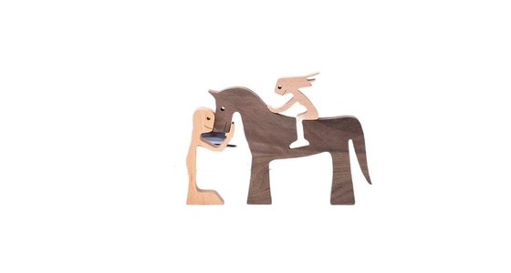 Home Office Wooden Craft Decor Statue Cute Handmade Wooden Figurines Carving Animal Wooden Decoration Orname