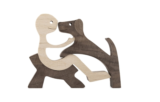 Home Office Wooden Craft Decor Statue Cute Handmade Wooden Figurines Carving Animal Wooden Decoration Orname