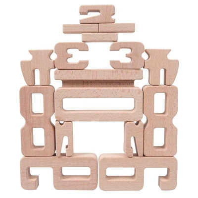 Eco-friendly Wooden 3D Building Blocks Creative Art Gift Home Ornament Decoration Solid Wood Kids Toys DIY wooden toy