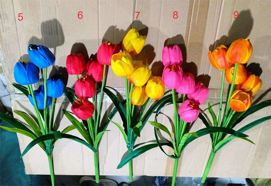 Best sell Wedding Decorative PU Real Touch Tulip Rose Flowers Tulips Artificial Flower