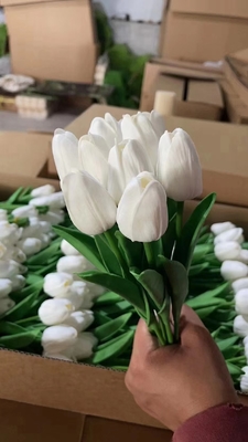 Best sell Wedding Decorative PU Real Touch Tulip Rose Flowers Tulips Artificial Flower