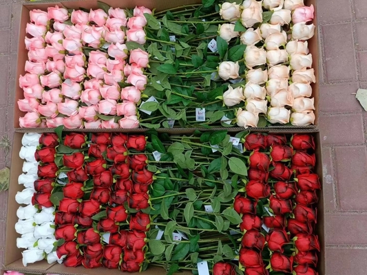 Best sell Wedding Decorative PU Real Touch Tulip Rose Flowers Tulips Artificial Flower
