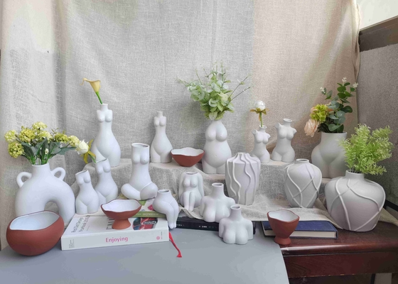 Factory Direct Supply Classic Handmade Pottery Clay Flower Pot Porcelain Ceramic Statued Vase For Home Decor