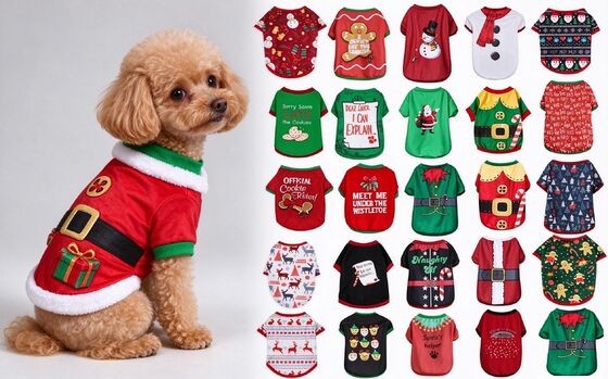 Fashion Pet dog Clothes indoor outdoor cat garments Christmas festival gifts