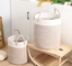 Handmade Eco Friendly Christmas Gift Storage Cotton Rope Woven Laundry Basket For Kid Clothes Toys