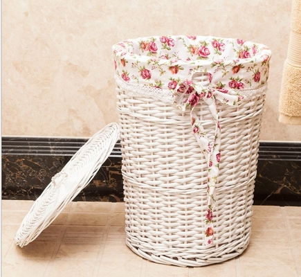 Cheap Storage Rattan Wicker Willow Laundry Basket With Lid Fashion Natural Baskets ECO Friendly Storage Factory Supply