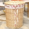 Cheap Storage Rattan Wicker Willow Laundry Basket With Lid Fashion Natural Baskets ECO Friendly Storage Factory Supply