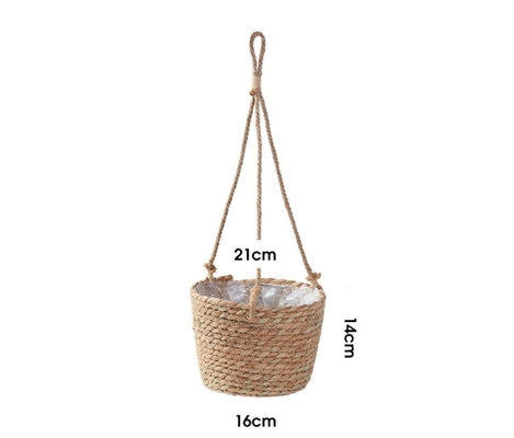 Handicraft Natural Seagrass Storage Basket With Handle ECO Friendly Kids Toy Clothes Baskets Storage Home Decoractions