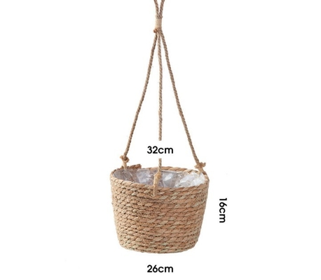 Handicraft Natural Seagrass Storage Basket With Handle ECO Friendly Kids Toy Clothes Baskets Storage Home Decoractions