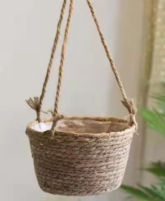 Handicraft Natural Seagrass Storage Basket With Handle ECO Friendly Kids Toy Clothes Baskets Storage Home Decoractions