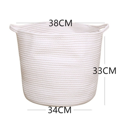 Decorative Custom Woven Cotton Rope Laundry Toys Candy Storage Fabric Container Wholesale Spa Gift Baskets Organizer