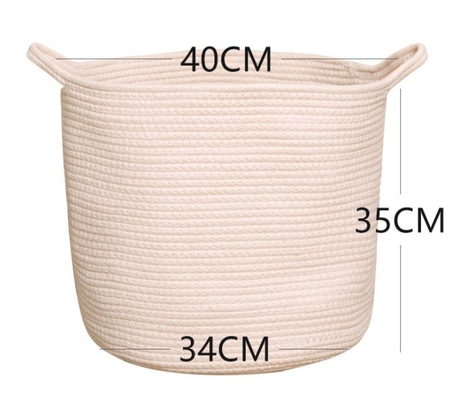 Decorative Custom Woven Cotton Rope Laundry Toys Candy Storage Fabric Container Wholesale Spa Gift Baskets Organizer