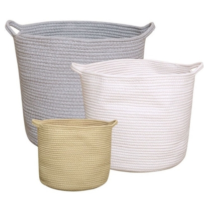 Decorative Custom Woven Cotton Rope Laundry Toys Candy Storage Fabric Container Wholesale Spa Gift Baskets Organizer