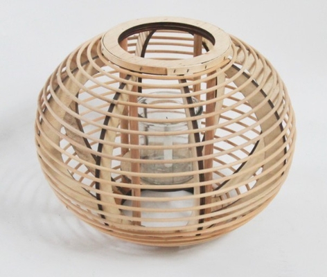 Hot Sale Led Lantern Indoor And Outdoor Decoration Natural Handmade Rattan Weave Candle Holder