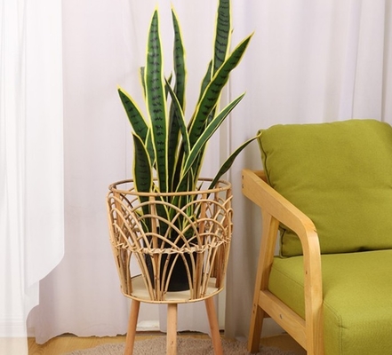 Best Home Decor Popular Rattan Plant Stand, Planter Holder Wholesale Natural Seagrass Vase Handicraft Wicker Flower Pot