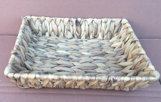 Hot sale eco-friendly waterhyacinth handmade woven water hyacinth cabinet straw storage basket hamper