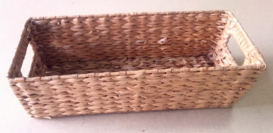 Hot sale eco-friendly waterhyacinth handmade woven water hyacinth cabinet straw storage basket hamper