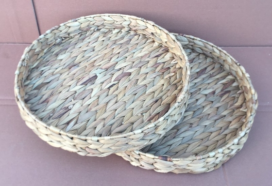 Hot sale eco-friendly waterhyacinth handmade woven water hyacinth cabinet straw storage basket hamper