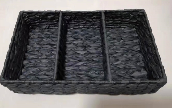 Hot sale eco-friendly waterhyacinth handmade woven water hyacinth cabinet straw storage basket hamper