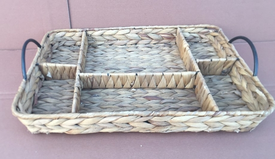 Hot sale eco-friendly waterhyacinth handmade woven water hyacinth cabinet straw storage basket hamper