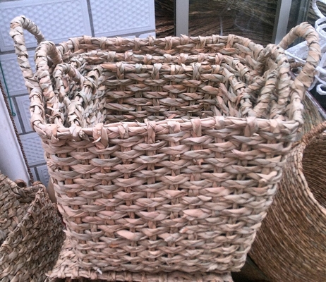 Seagrass Basket Storage Weaving Straw Seaweed Water Hyacinth Bag Fruits Baskets Organizer ECO Friendly