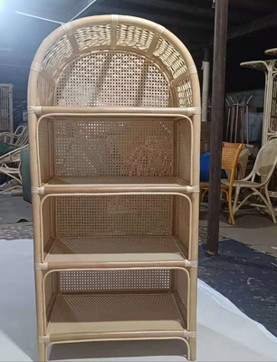 Natural rattan storage ECO friendly home furniture shelves shelf