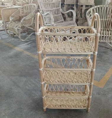 Natural rattan storage ECO friendly home furniture shelves shelf