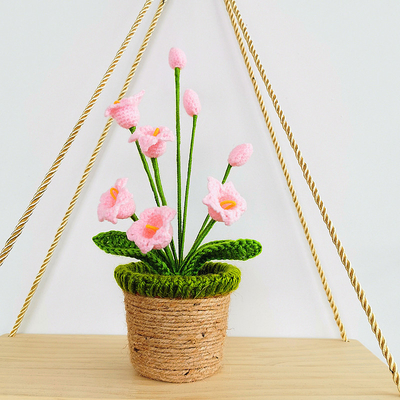 New Creative Luxury Handmade Crochet Knitting Plants Flowers Handicraft Home Decorations Crochet Flower