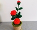 New Creative Luxury Handmade Crochet Knitting Plants Flowers Handicraft Home Decorations Crochet Flower