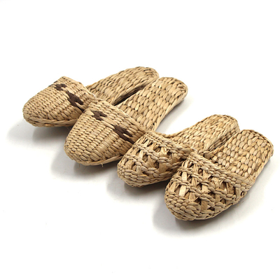 Fashion Unisex Home Women's and Men's Straw Slippers Style Flat Sandals Flip-flops Slippers Handmade New Couple