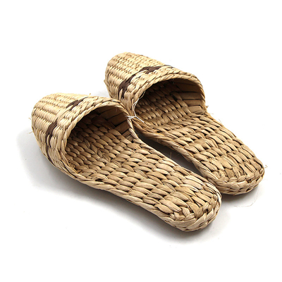 Fashion Unisex Home Women's and Men's Straw Slippers Style Flat Sandals Flip-flops Slippers Handmade New Couple