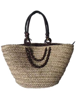 ECO Friendly Fashion Summer Tote Handbag Bohemian Handmade Bali Bags Straw Beach Bag Cotton Canvas Shopping Bags