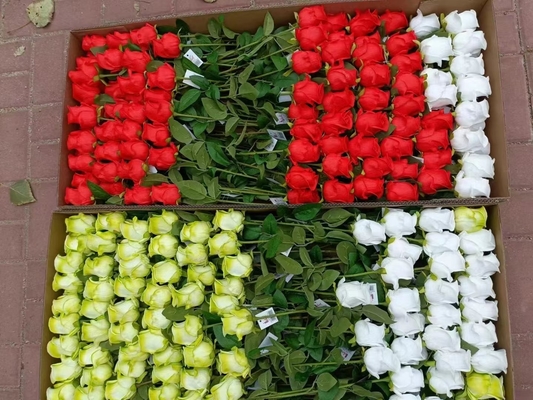 Best sell Wedding Decorative PU Real Touch Tulip Rose Flowers Tulips Artificial Flower