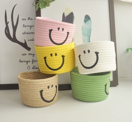 Decorative Custom Woven Cotton Rope Laundry Toys Candy Storage Fabric Container Wholesale Spa Gift Baskets Organizer