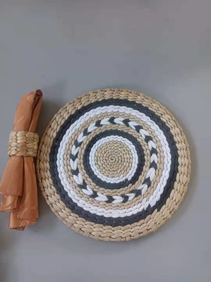 Hot Sale Eco- friendly Handmade Natural Water Hyacinth Woven Table Placemat Seagrass Rattan Straw Placemats